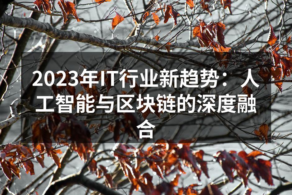 2023年IT行业新趋势：人工智能与区块链的深度融合